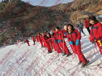 周末菱悦公司组织去金象山滑雪